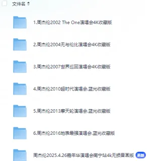 周杰伦2002-2025演唱会大合辑 4k收藏版